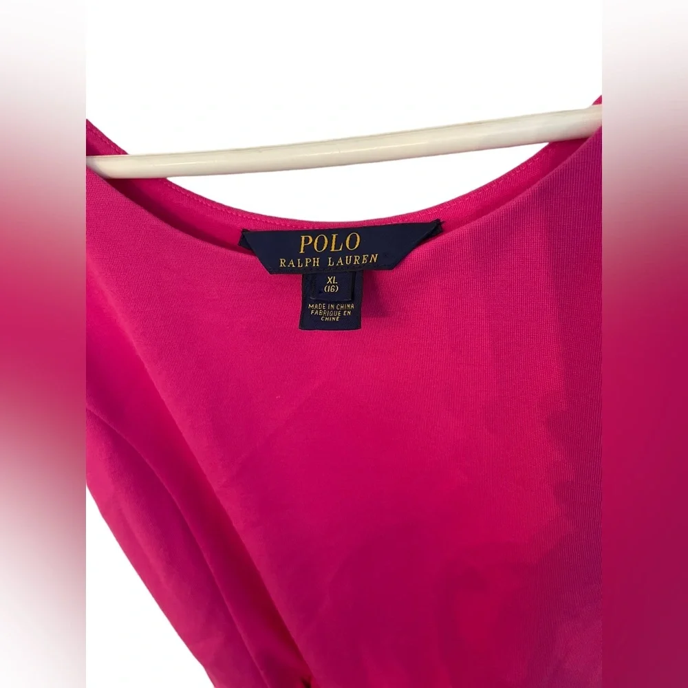 Polo Ralph Lauren XL (16)‎ Girl’s Pink Sleeveless Dress w/ Striped Sash